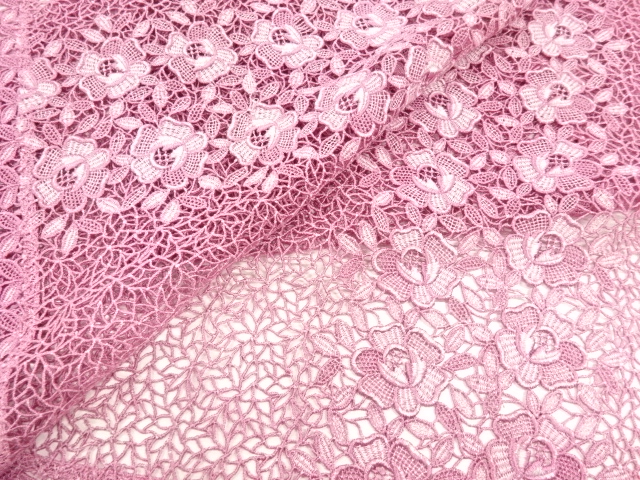  レース花模様ショール